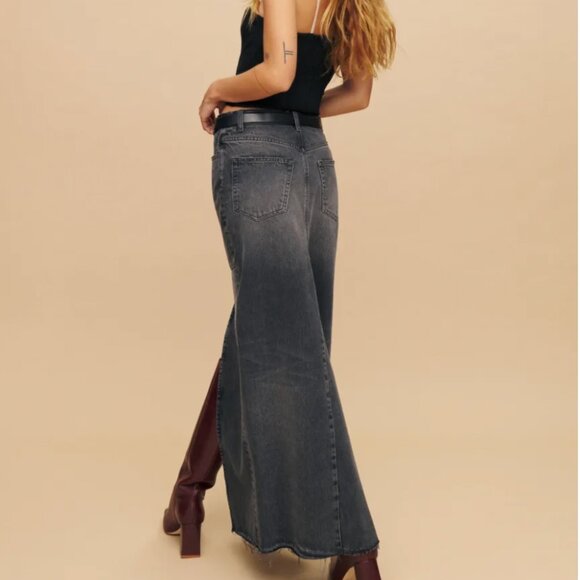 NEW Reformation Tazz Maxi Denim Skirt - Picture 3 of 3